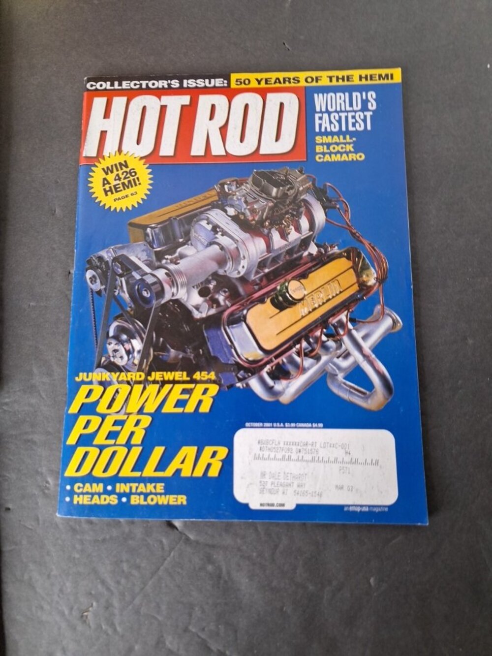 HOT ROD MAGAZINE FULL YEAR 2001.....COMPLETE TWELVE ISSUES JAN to DEC - Picture 5 of 13